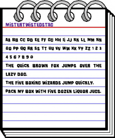 Mister Twisted Staggered Regular animated font preview Mister Twisted Staggered Regular animated font preview
