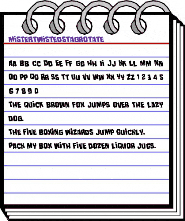 Mister Twisted Staggered Rotated Regular animated font preview Mister Twisted Staggered Rotated Regular animated font preview