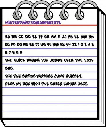 Mister Twisted Warped Rotated Regular animated font preview Mister Twisted Warped Rotated Regular animated font preview