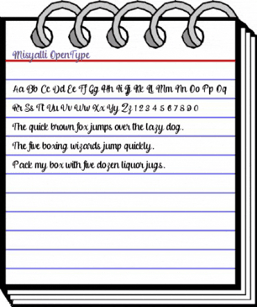 Misyalli Regular animated font preview Misyalli Regular animated font preview