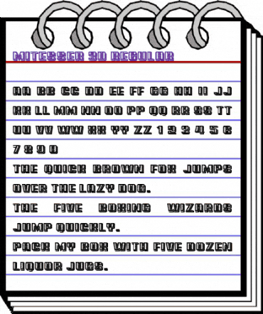 Mitesser 3D Regular animated font preview