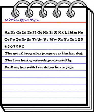 MiTica Regular animated font preview