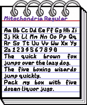 Mitochondria Regular animated font preview