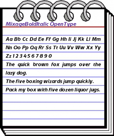Mixage BoldItalic animated font preview Mixage BoldItalic animated font preview
