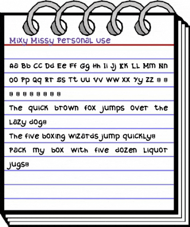 Mixy Missy Personal Use Regular animated font preview Mixy Missy Personal Use Regular animated font preview