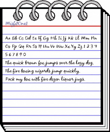 MizfitOne1 Regular animated font preview