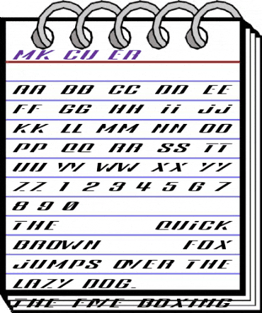 MK Cu&#57343er Regular animated font preview