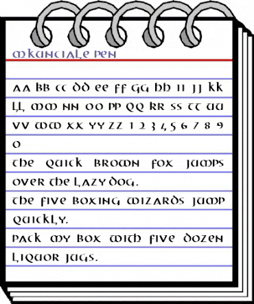 MKUnCiale-Pen Regular animated font preview