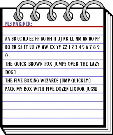 MLB Mariners Regular animated font preview