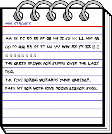 MM STROKES Regular animated font preview