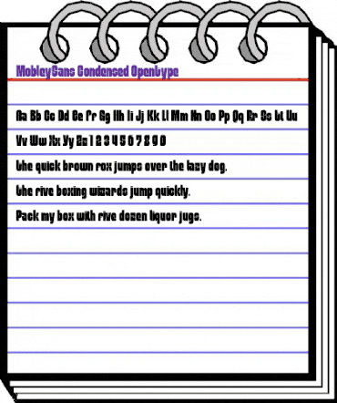 MobleySans Condensed animated font preview MobleySans Condensed animated font preview