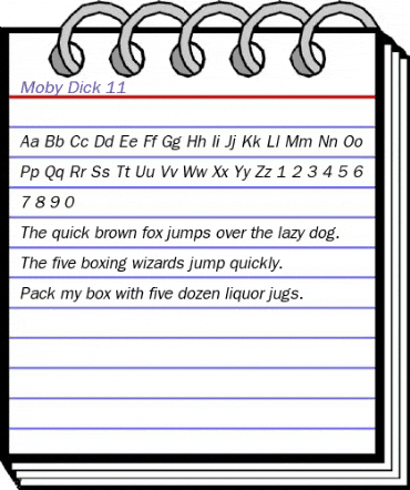 Moby Dick 11 Italic animated font preview Moby Dick 11 Italic animated font preview