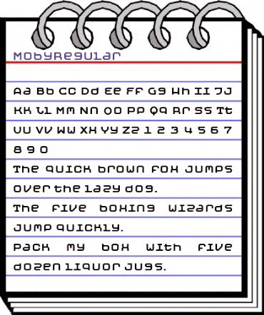 MobyRegular Regular animated font preview