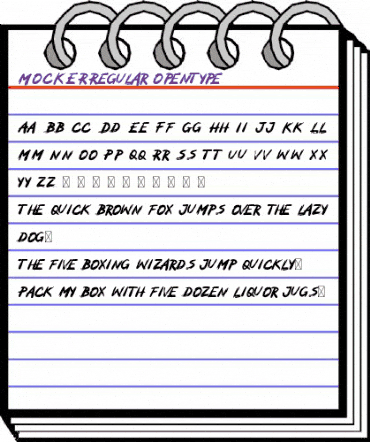 MOCKER Regular animated font preview