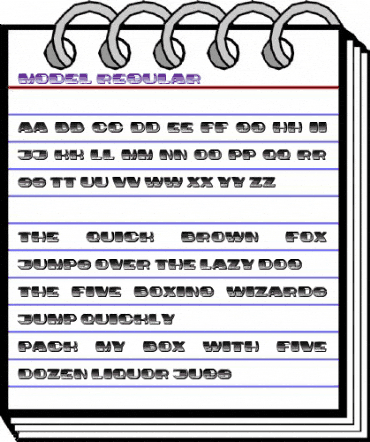 Model Regular animated font preview Model Regular animated font preview