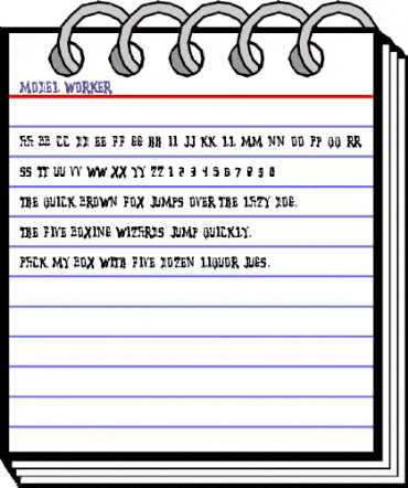 Model Worker Normal animated font preview Model Worker Normal animated font preview