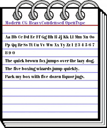 Modern CG HeavyCondensed Regular animated font preview Modern CG HeavyCondensed Regular animated font preview