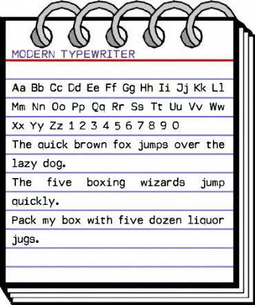 MODERN TYPEWRITER Regular animated font preview