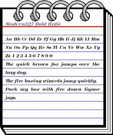 Modern327 Bold Italic animated font preview Modern327 Bold Italic animated font preview