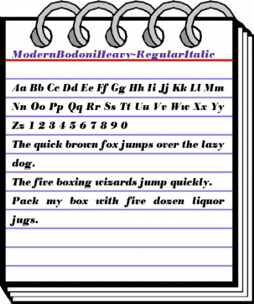 ModernBodoniHeavy RegularItalic animated font preview ModernBodoniHeavy RegularItalic animated font preview