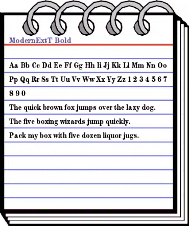ModernExtT Bold animated font preview