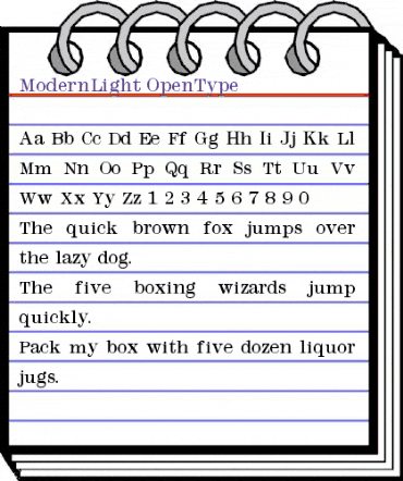 Modern Light animated font preview