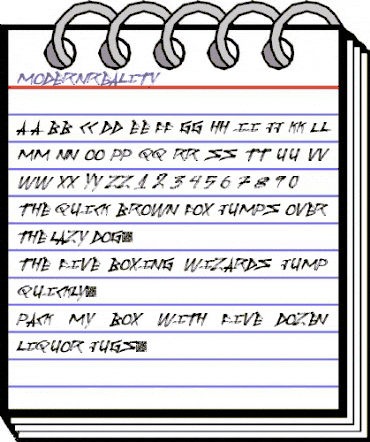 ModernReality Regular animated font preview ModernReality Regular animated font preview