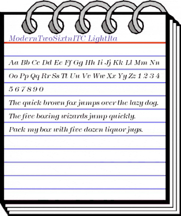 ModernTwoSixtnITC Italic animated font preview ModernTwoSixtnITC Italic animated font preview