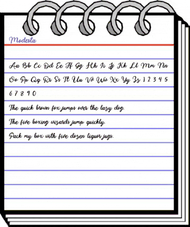 Modesta Script animated font preview Modesta Script animated font preview