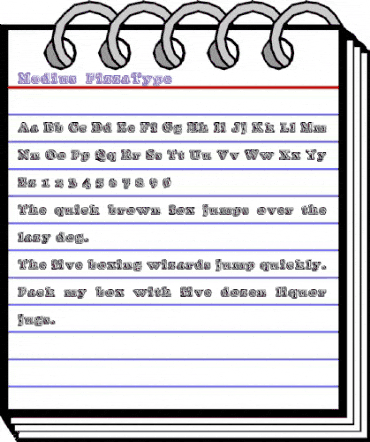 Modius 'PizzaType' Regular animated font preview