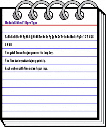 Modula Ribbed animated font preview