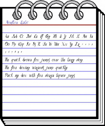 Moeflon Italic animated font preview Moeflon Italic animated font preview