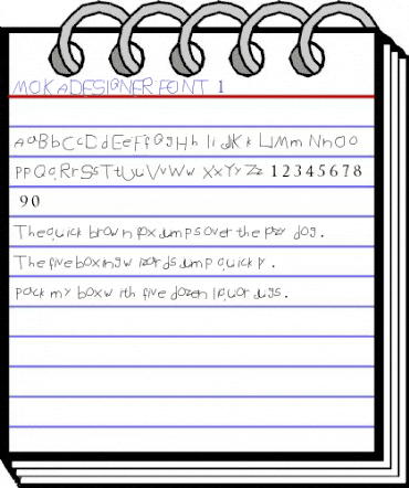 MOKADESIGNER FONT 1 Regular animated font preview
