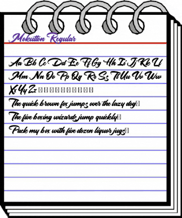 Mokutton Regular animated font preview
