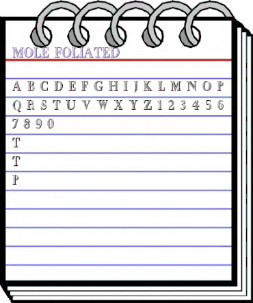 MOLE FOLIATED Normal animated font preview MOLE FOLIATED Normal animated font preview