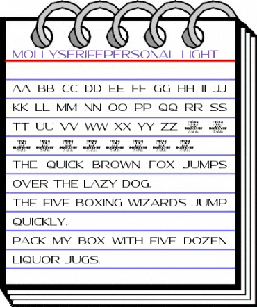 Molly Serif E PERSONAL Light animated font preview