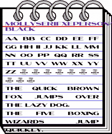 Molly Serif XE PERSONAL Black animated font preview