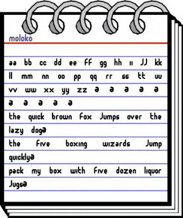 Moloko Regular animated font preview
