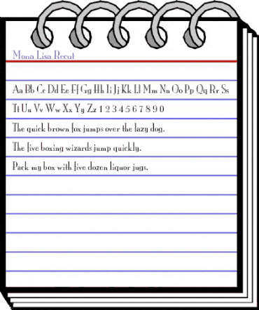 Mona Lisa Recut Regular animated font preview