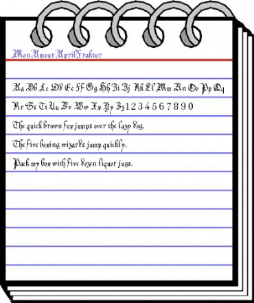 MonAmourAprilFraktur Regular animated font preview MonAmourAprilFraktur Regular animated font preview