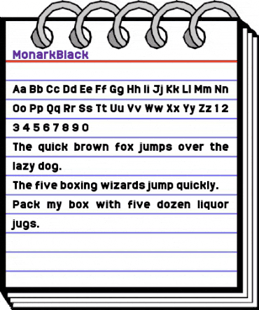 MonarkBlack Regular animated font preview
