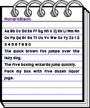 MonarkBlack Regular animated font preview MonarkBlack Regular animated font preview