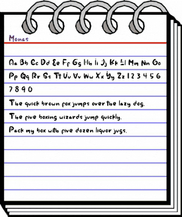 Monas Regular animated font preview