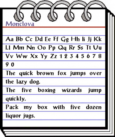Monclova Regular animated font preview