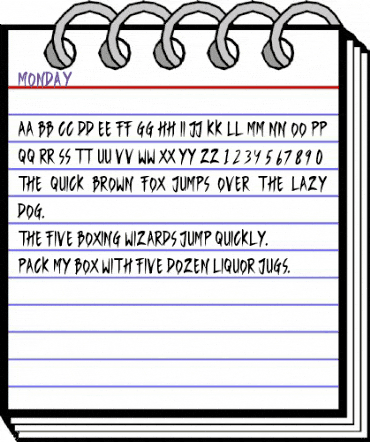 Monday Regular animated font preview Monday Regular animated font preview