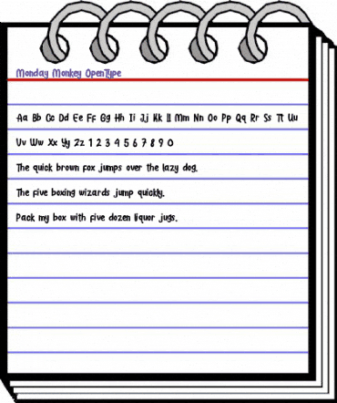 Monday Monkey Regular animated font preview