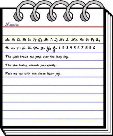 Mongsta Regular animated font preview