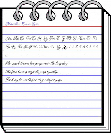 Monitha Regular animated font preview