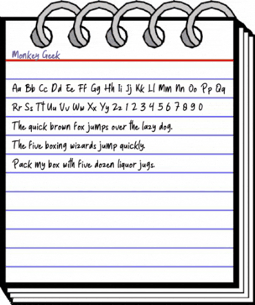 Monkey Geek Regular animated font preview