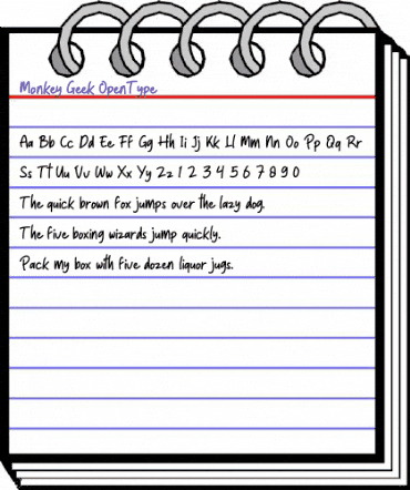 Monkey Geek Regular animated font preview